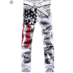 Yoess American flag jeans size 34